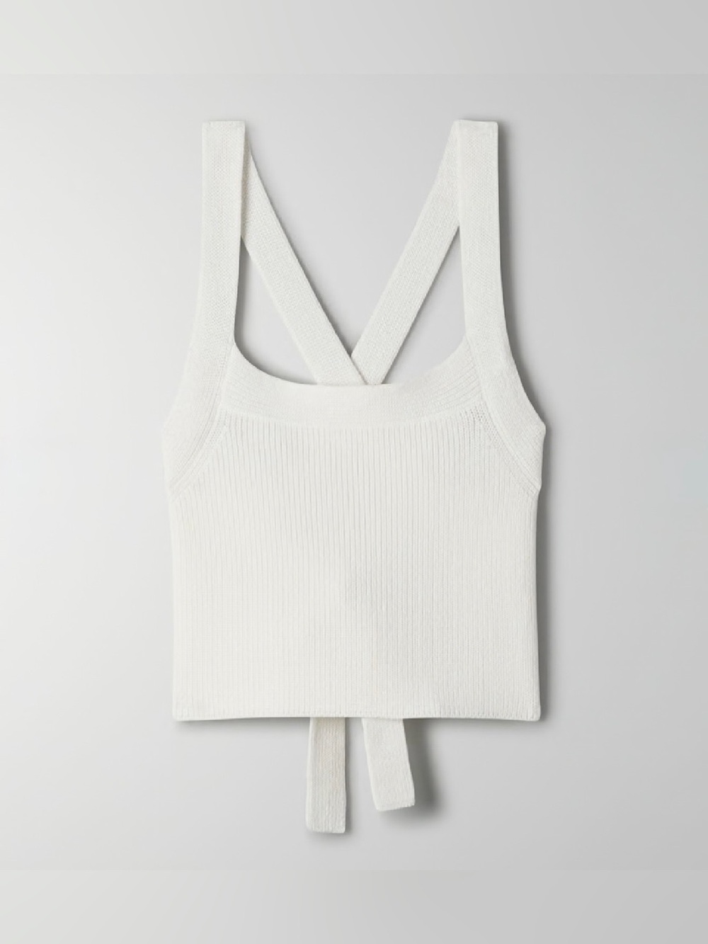 Aritzia Wilfred NWOT “Cayenne” Cropped Open Back Tank In Espace. Size X-Small.